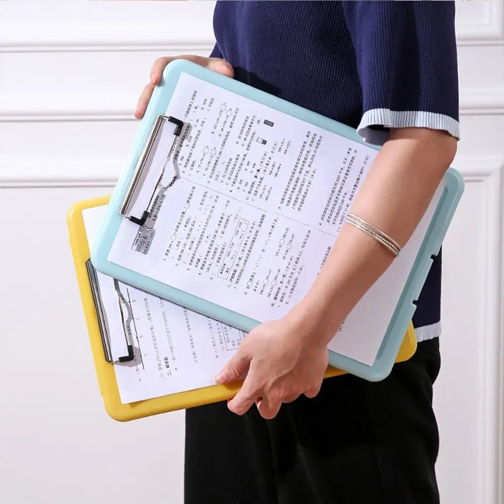 A4 File Folder Clipboard Writing Pad Memo Clip Board Test Paper Storage Box Organizer Stationary School Supplies