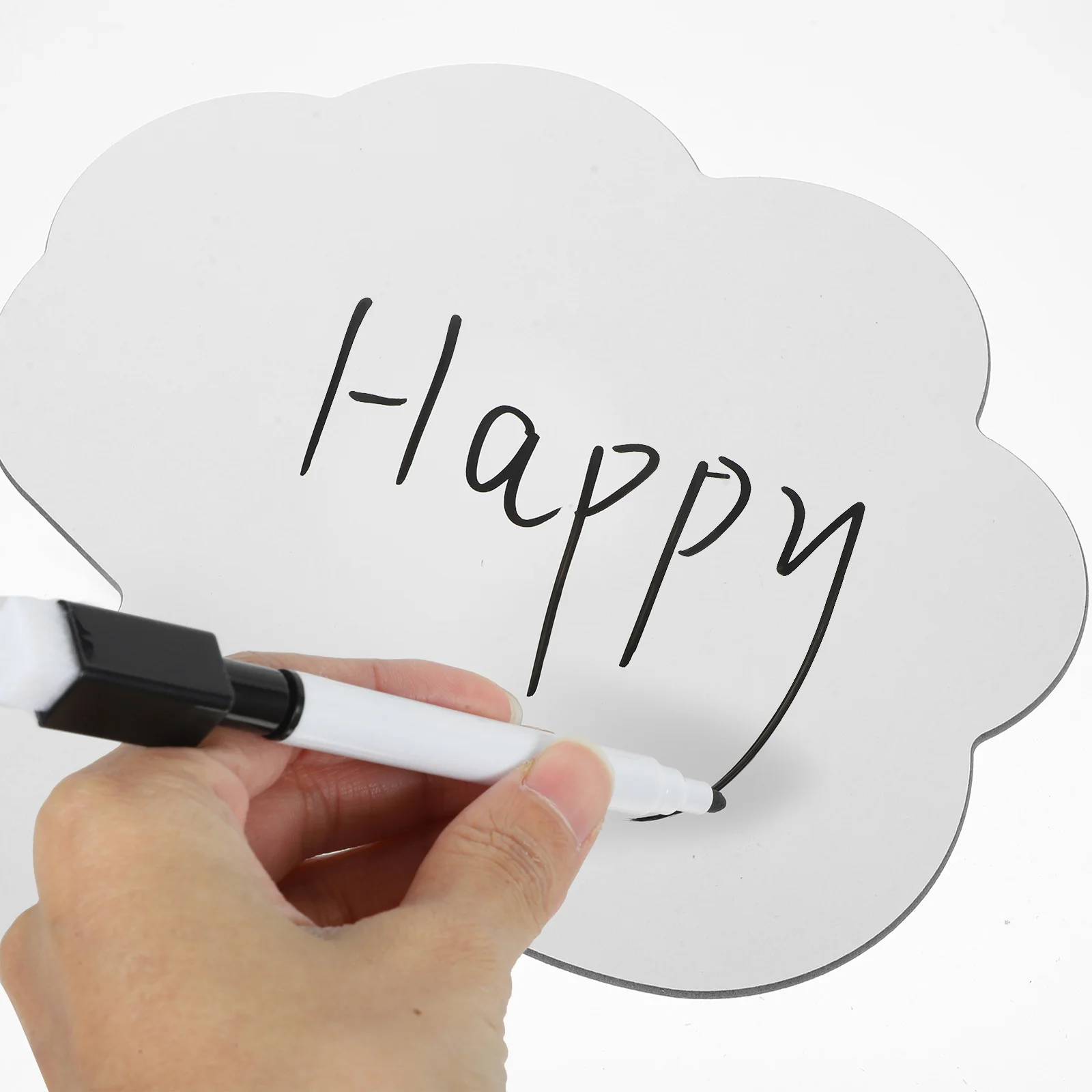 Double Sided White Board PVC Handheld Dry Erase Answer Paddle Classroom Teaching Prop Scoring Board Game Supplies