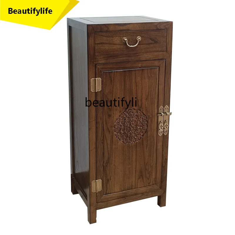 

X188 New Chinese Style Old Elm Home Corner Storage Hall Entrance Cabinet Entrance Doorway Small Shoe Cabinet