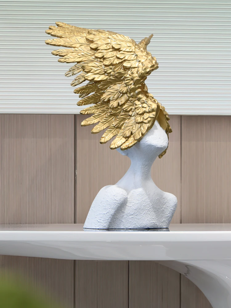 

Home Decor Abstract Angel Statue Tabletop Ornaments Nordic Resin Figures Sculptures Art Decor Hotel Creative Decorative Statues