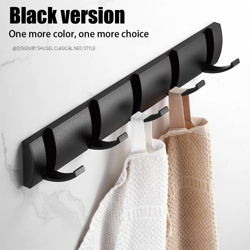 Dual Use Non Punching Foldable Clothes Hanger Wall Mounted Door Fitting Room Wall Foyer Clothes And Hat Rack Hook