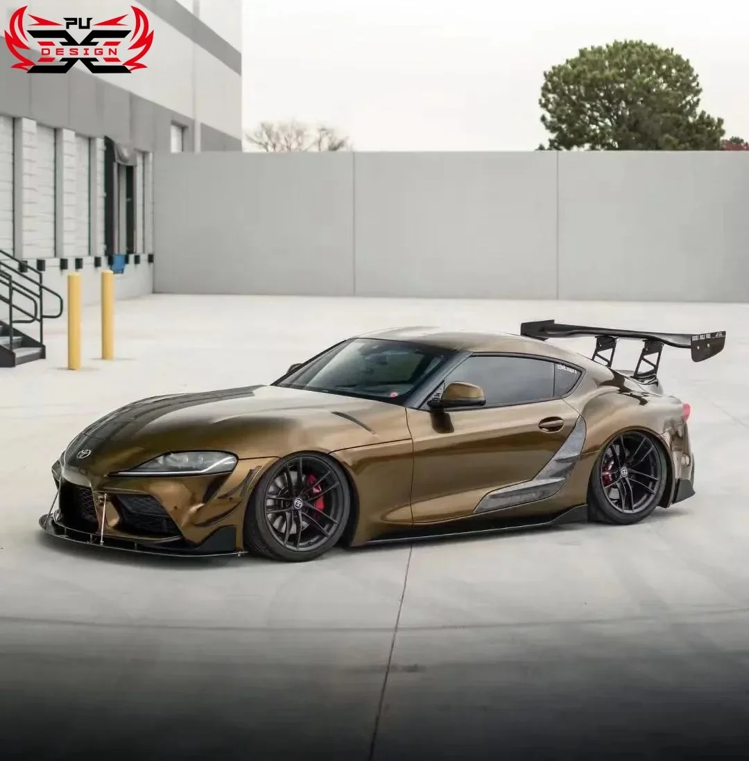 Carbon Fiber T Style Door Trims for Gr Supra A90 A91 Mk5 Door Panel Outer Cover Side Fender Vents Door Garnish Canards