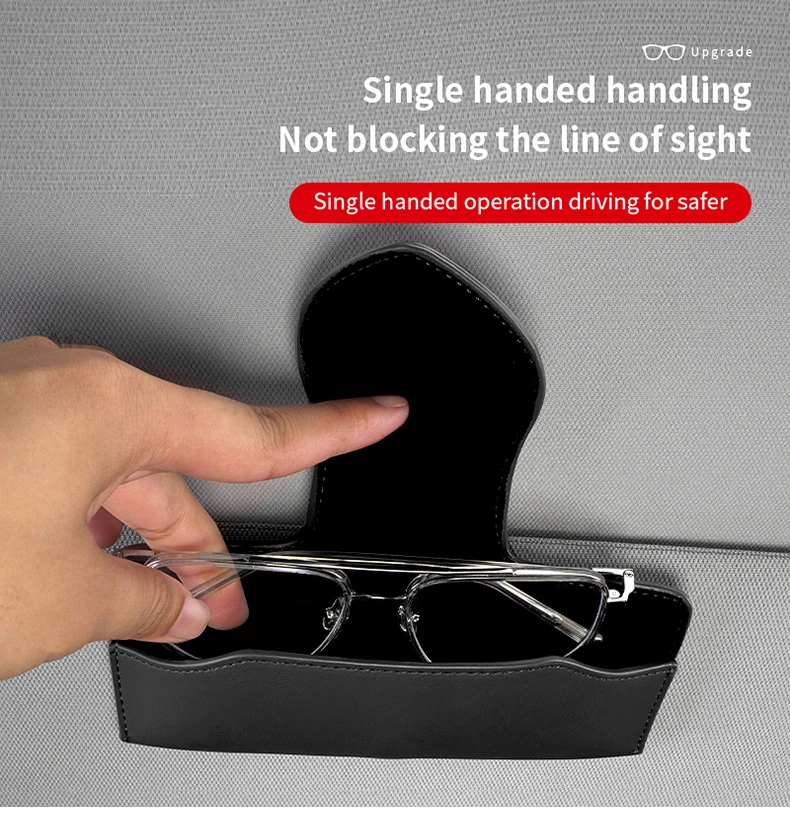 اكسسوارات السيارات الداخلية الشمس قناع صندوق تخزين النظارات الشمسية لتويوتا TRD فورتشنر هايلاندر مارك-X ميراي هليكس بيكانتو سوبر #4