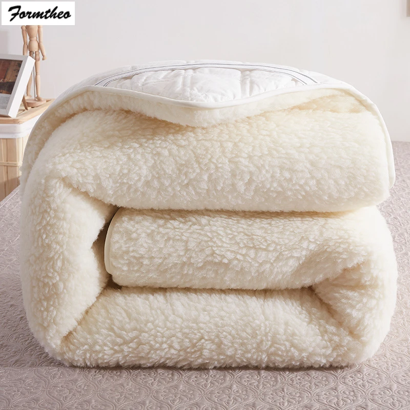 FORMTHEO Australian Wool Bed Mat 150*190cm Thicken Warm Foldable Tatami Mattress Topper Queen Double Size