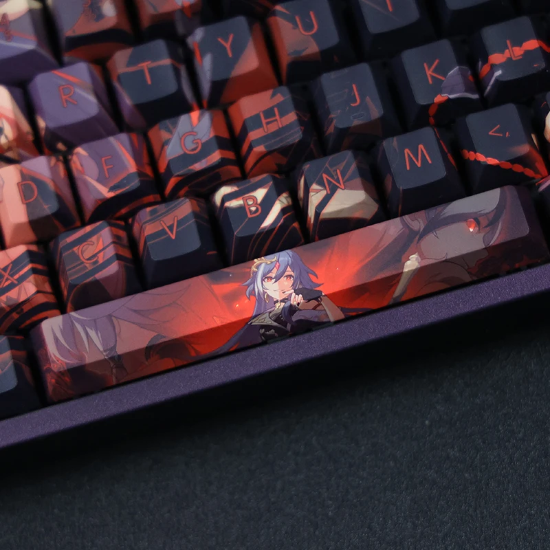 Gaming keyboard Two dimensions PBT keycaps cool design 108 key mechanical keyboard cap