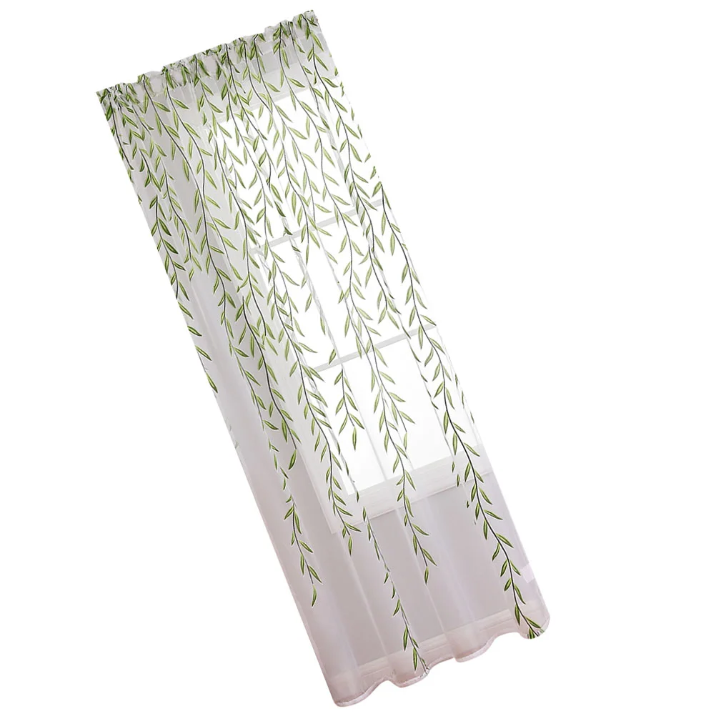 Willow Gauze Curtains Drapes Treatment for Bedroom Window Sheer Decor Screen Sheers