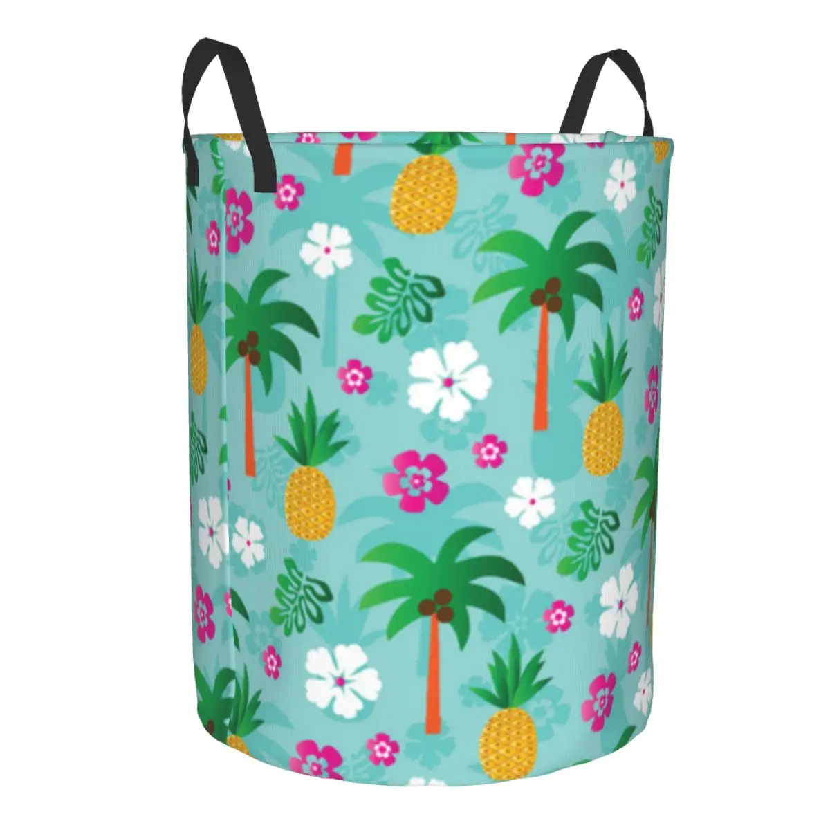 Waterproof Storage Bag Pineapple Palm Tree Household Dirty Laundry Basket Folding Bucket Clothes Organizer