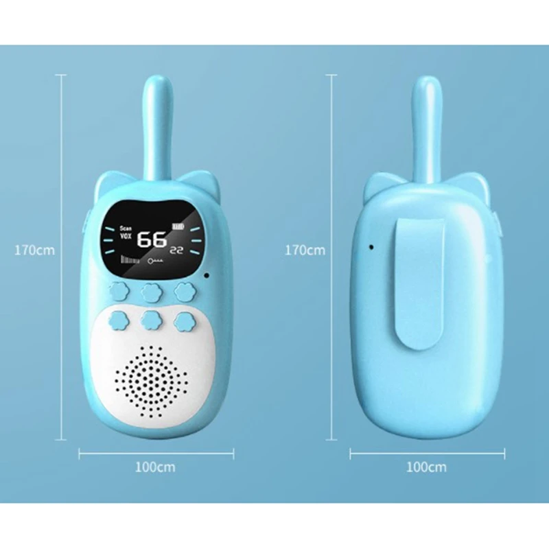 NORRadio Transcsec Portable pour Enfants, Talkie Walperforé, Rechargeable, Déterminer 0.3, 2Pcs