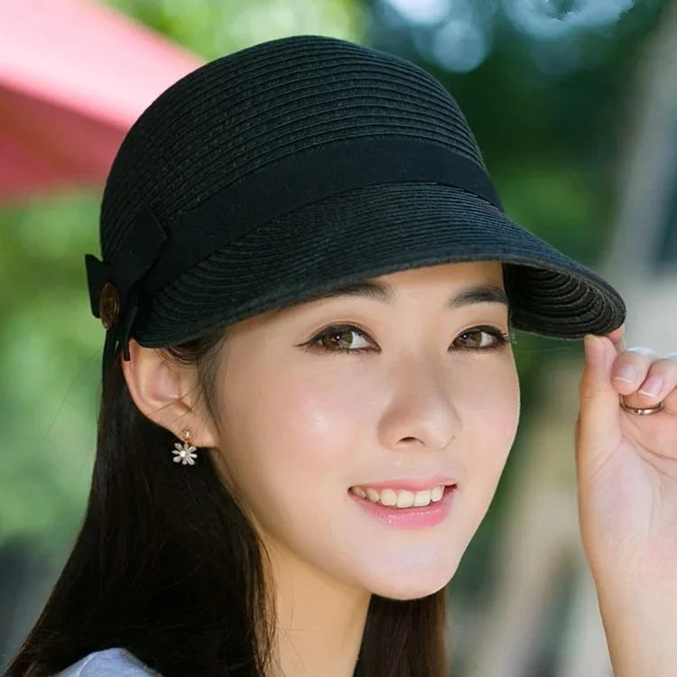 Fashionable Straw Hat for Women Sunhat for Summe Sombrero Cap Equestrian cap