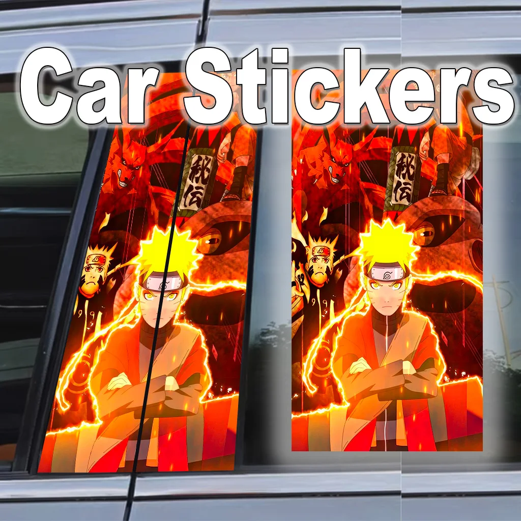 

Naruto Anime Car B Pillar Stickers Waterproof Scratch-Resistant Decal Self-Adhesive Auto Exterior Decoration Easy Apply Decor