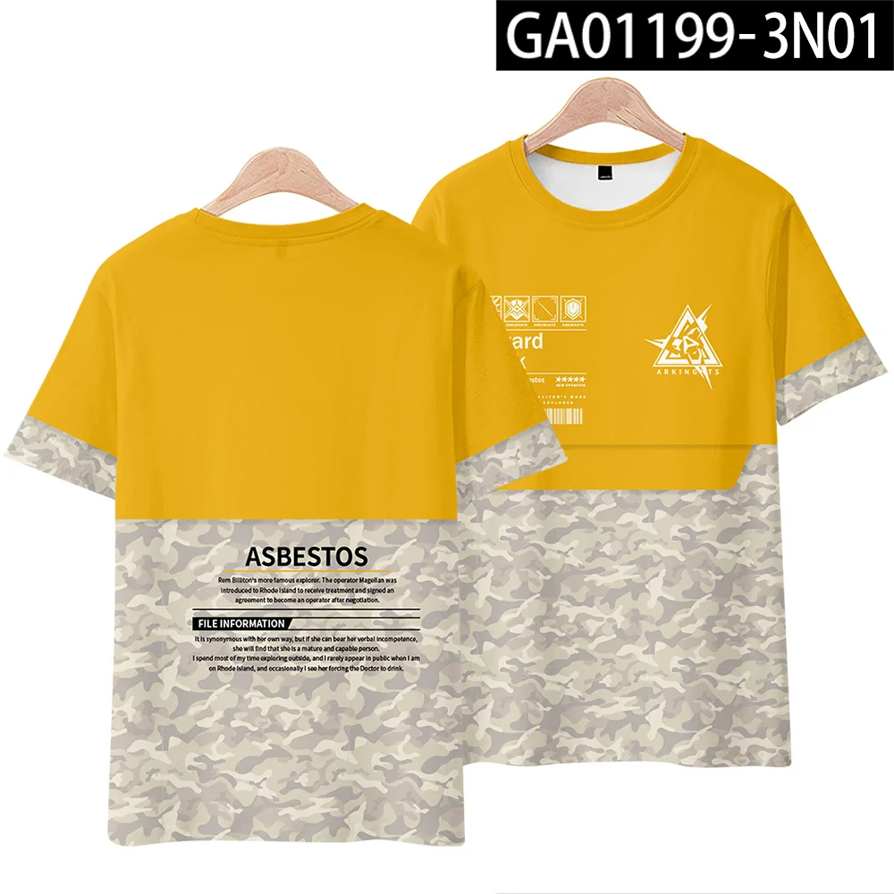 Trò Chơi Arknights Bao Vây 3D In Áo Nữ Nam Mùa Hè Thời Trang Cổ Tròn Ngắn Tay Ngộ Nghĩnh Áo Thun Nữ Graphic Tee Trang Phục Hóa Trang