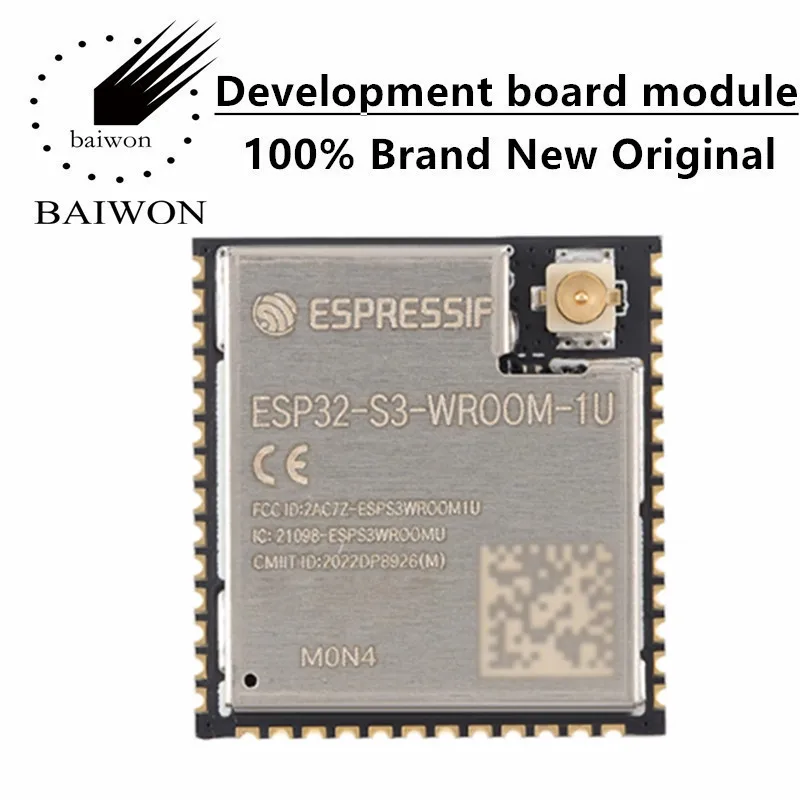 

Оригинальный модуль ESP32-S3-WROOM-1U-N4 Wi-Fi+Bluetooth 4 МБ, 32-битный двухъядерный MCU
