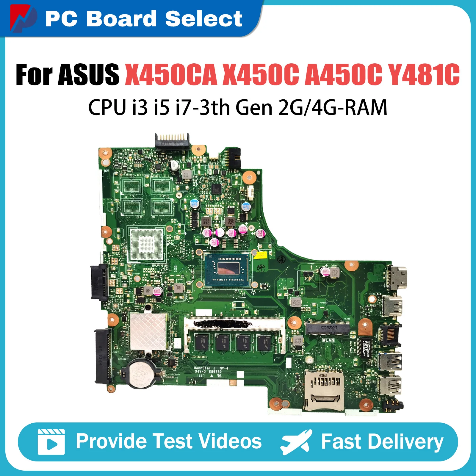 For ASUS X450CC X450CA X450VP X450V X402ca X502ca X453MA F453M X455WE X456UJ K456U A456U USB interface small Board IO Board