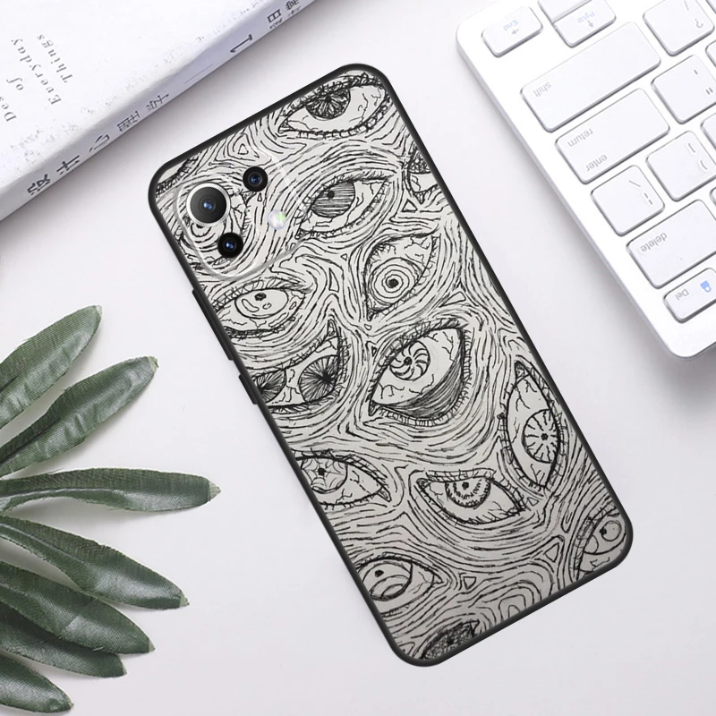 Scary Face Eyes Smiley Case For POCO F5 X3 X5 Pro F3 F4 GT M5s C40 Back Cover For Xiaomi 13 12 Lite 11T 12T Pro 12X