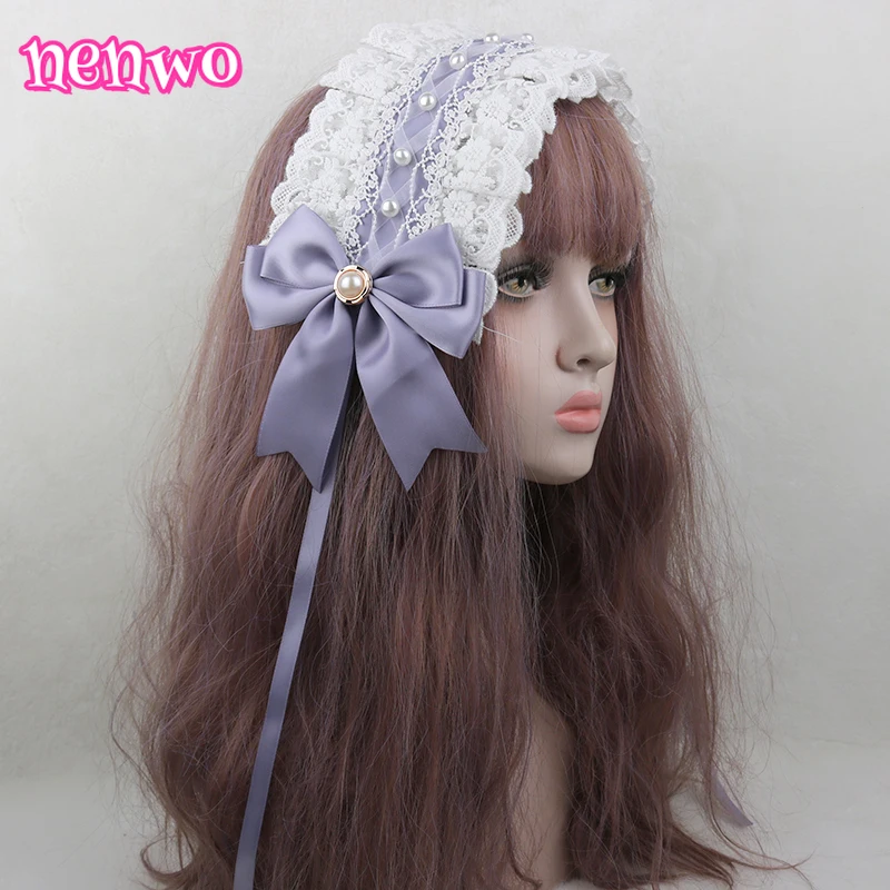 

Original Soft Girl Lolita Lolita Headband Sweet Everyday Versatile Lace Style Maid Bow Hair Accessory Lolita hair accessories