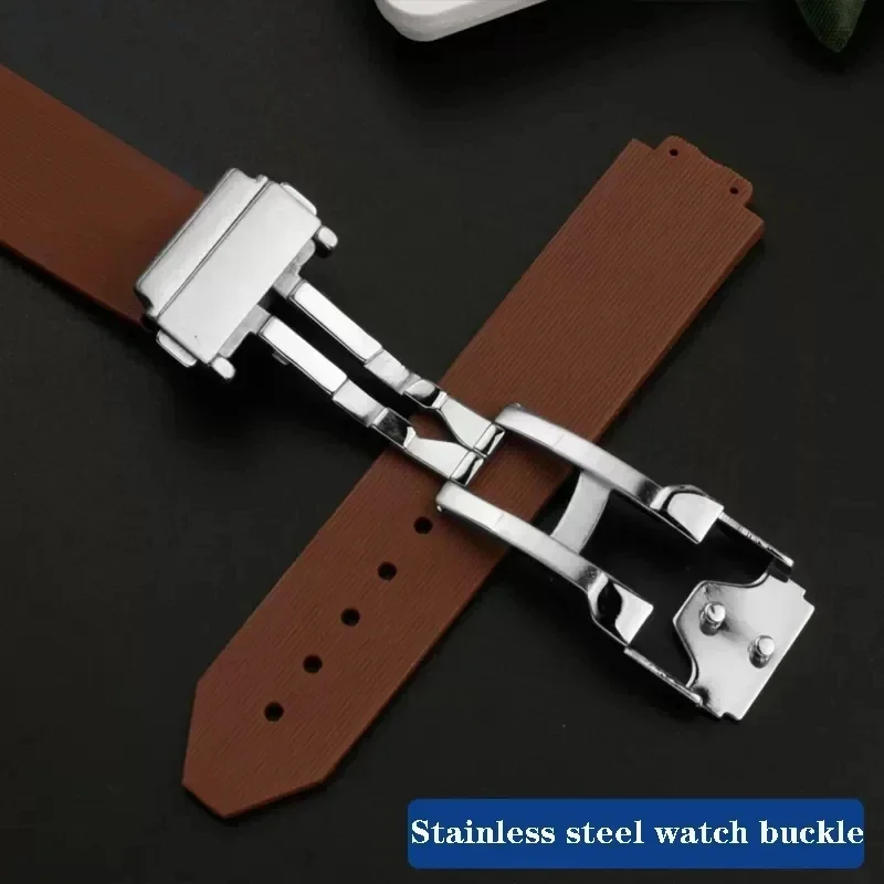 Watch Accessories Band For Hublot Female Women Rubber Strap Quartz Fusion Silicone 20MMX13mm Wrist Band 18mm watch Buckle