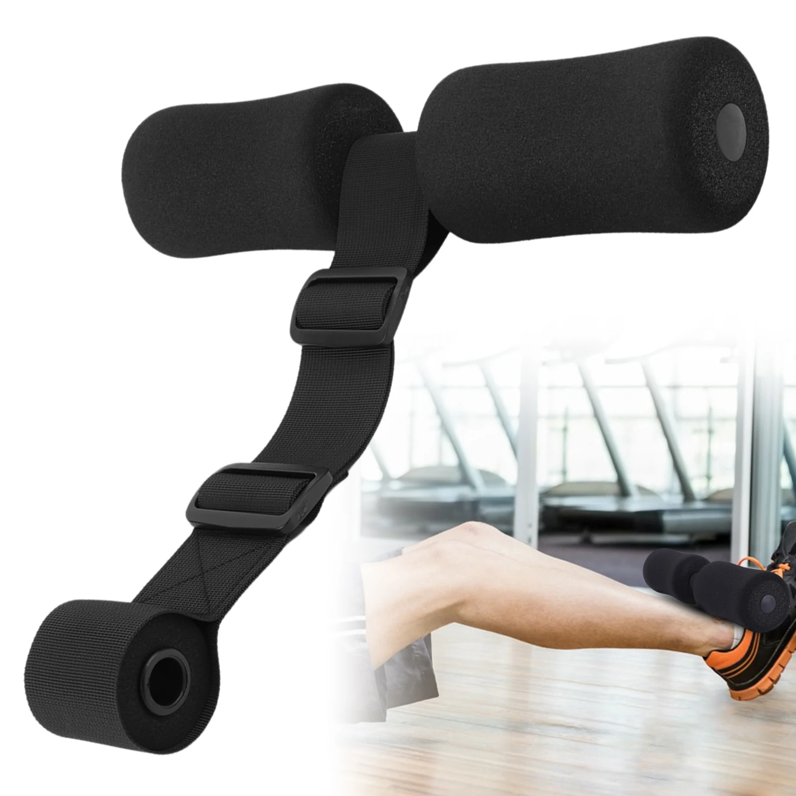 Correa ajustable nórdica para rizos de isquiotibiales, correa lavable para aumentar la fuerza, resistente al desgaste para el hogar, rizador de rodilla, entrenamiento Abdominal