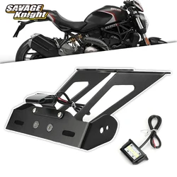 For DUCATI MONSTER 659 797 821 1200 Supersport 939 950 License Plate Holder Fender Eliminator Tail Holder Bracket LED Light