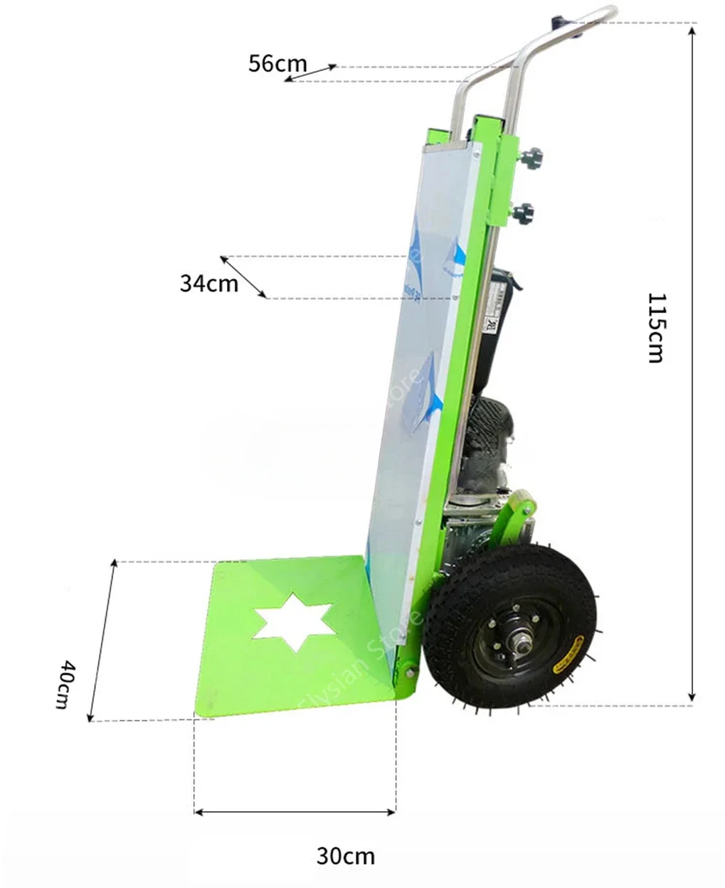 Electric Stair Climber Hand Truck 2 Wheels Mobile Tool Stair Climbing Cart