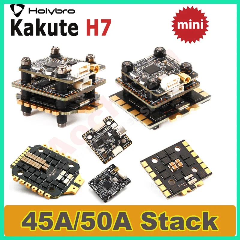 

Kakute H7 Mini Flight controller W/ Tekko32 F4 45A/50A BLHeli_32 4in1 ESC Atlatl HV Micro 800mW VTX Stack for FPV Racing Drone