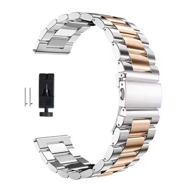 Roestvrij stalen band voor Samsung Galaxy horloge 7/FE/6/5 pro/4/Classic 20 mm 22 mm metalen armband amazfit GTS-GTR-4-3-2e-mini band. - afbeelding 1