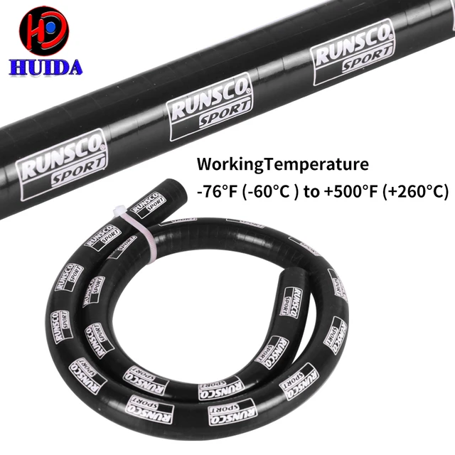 4Ply jeden metr silikonowy prosty wąż ID 12mm/14mm/16mm czarny płyn chłodzący Intercooler Turbo Tube dopływ powietrza przewód węża wodnego