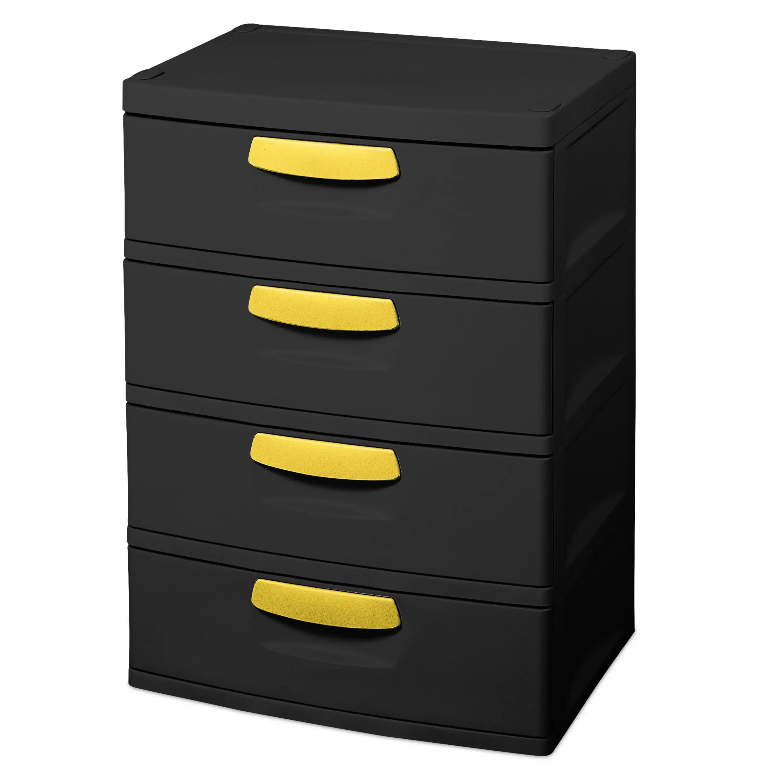 

Sterilite 4 Drawer Unit Plastic Black 25.62 X 19.25 X 35.75 Inches Storage Drawers Organizer Cabinet Organizer