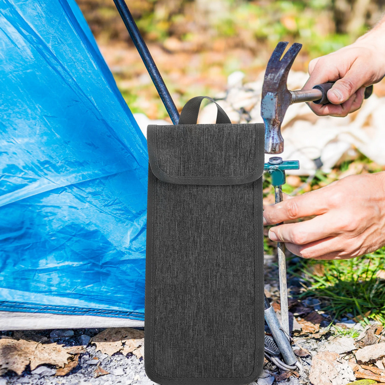 

Handheld Tent Pegs Bag 30cm Lightweight Camp Stake Organizer Waterproof Storage for Outdoor Adventures
