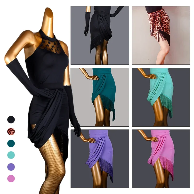 women-latin-dance-skirt-irregular-samba-tassel-wrap-skirt-pleated-ballroom-rumba-tango-salsa-skirts-dance-practice-costume