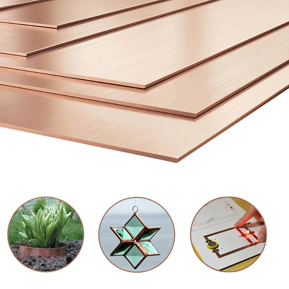 Placa de Cobre cu Cobre Puro 999 0.56 mm Espessura 50×100 mm 50×200 mm 100×100 100×150 100×200 150×200 200×300