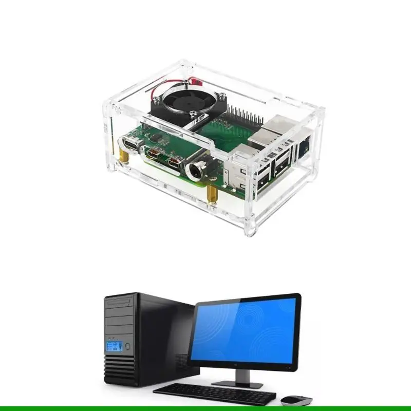 

U55C Forraspberrypi CM4 Плата до адаптера PI4B с портом USB2.0x4 и вентилятором корпуса
