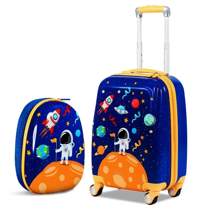 

2PC Luggage Set Rolling Suitcase & Backpack-Navy