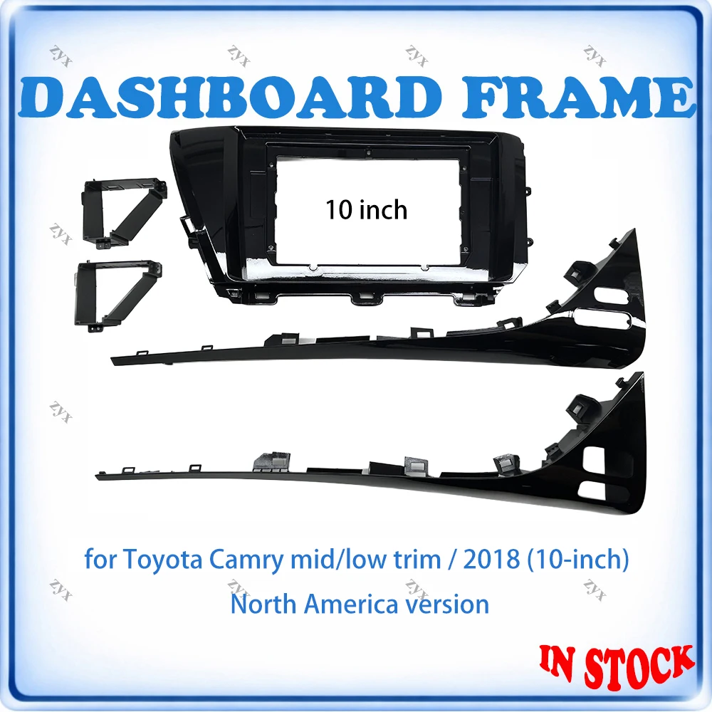 

Car Radio Fascia Frame For Toyota Camry XV70 2018 10 inch Mid/Low Trim North America Version Wiring Harness