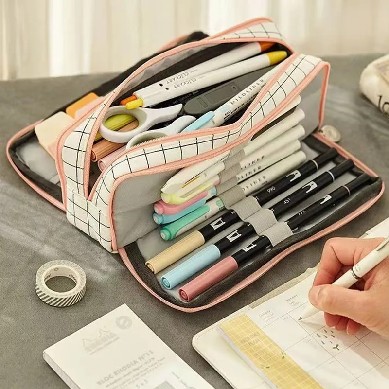 Large Capacity Pencil Case School Multifunction Pen Case Big Pencil Cases Bags Office Pencils Pouch Students Stationery Supplies image 3