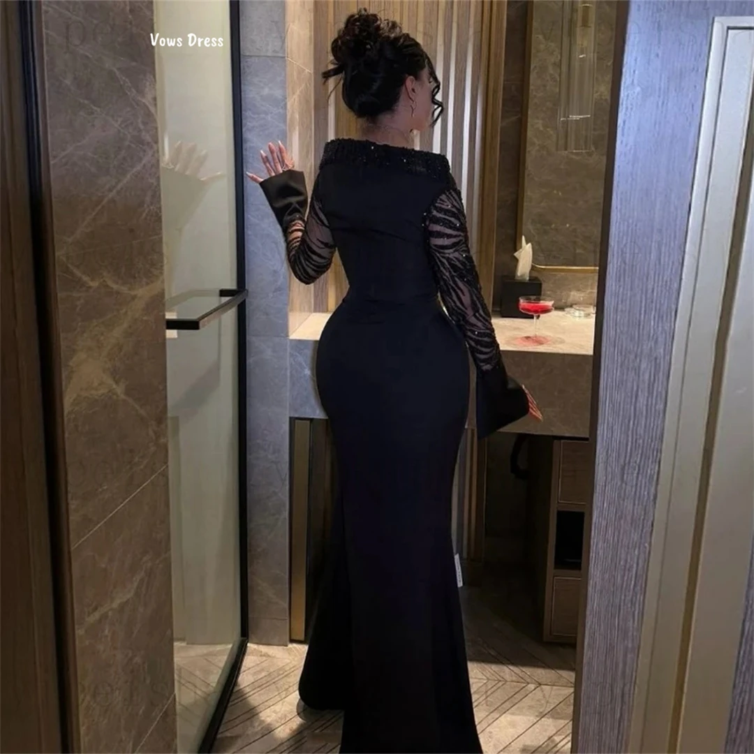 

Vows Satin Cloth Ball Gowns Formal Dresses for Special Occasions Black Evening Dresses for Women Wedding Party Dress Custom Made