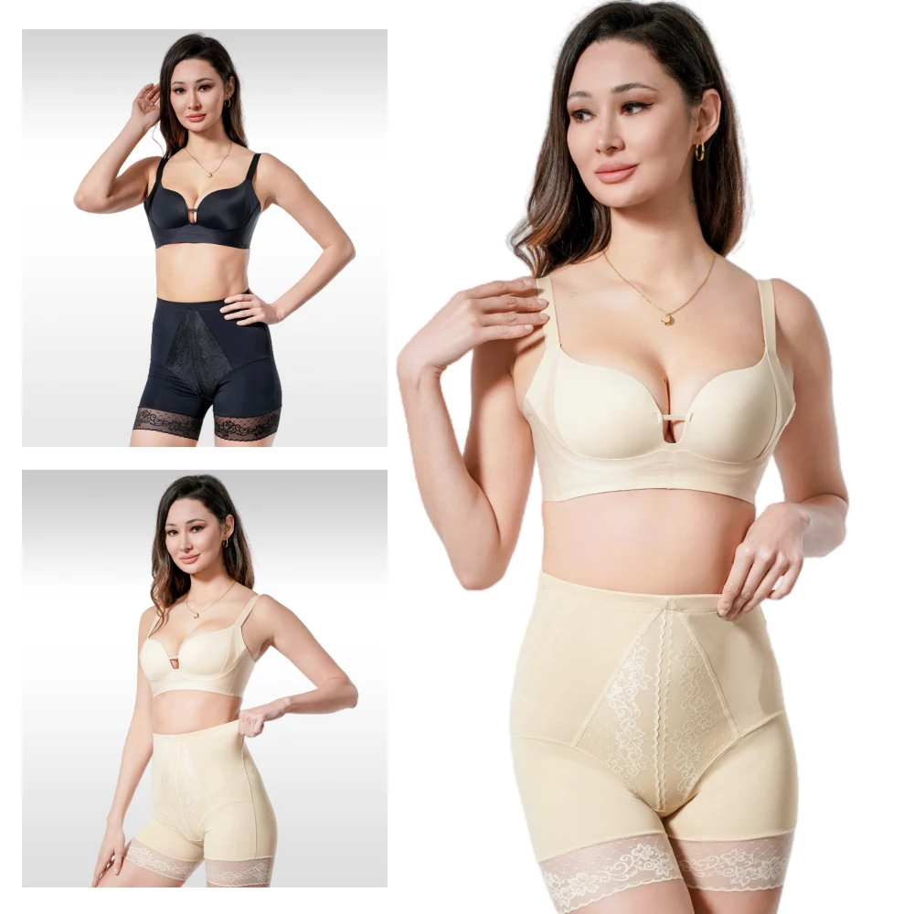 High Waist Body Shapers Womens Lace Boxers Butter Lifter Underwear Tummy Control Lingerie Shapewear Woman Safe Panties Plus Size