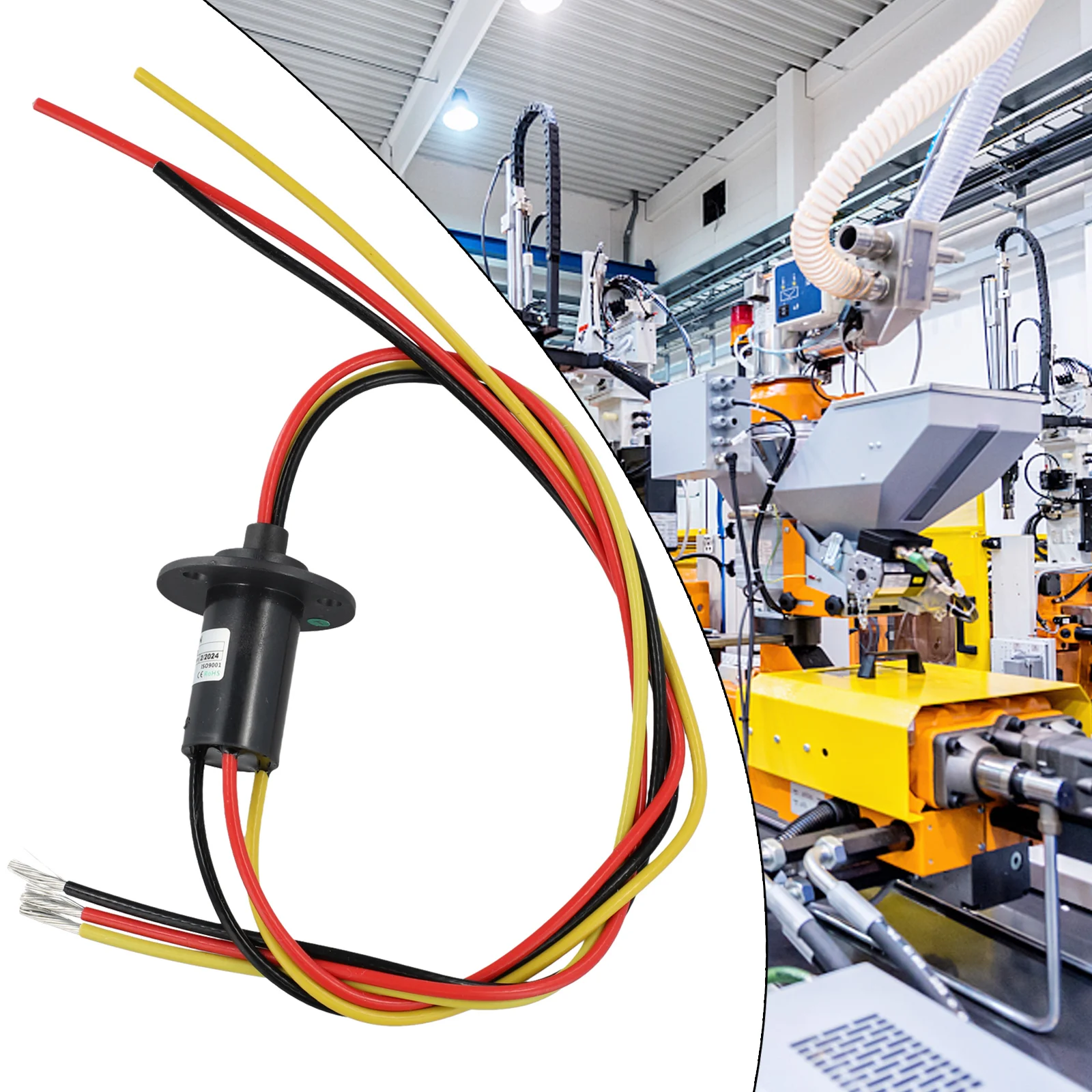 Conductive Slip Ring Compact Conductive Slip Ring for PTZs & Robotics 3 Rings 30A Low Torque Wide Applications