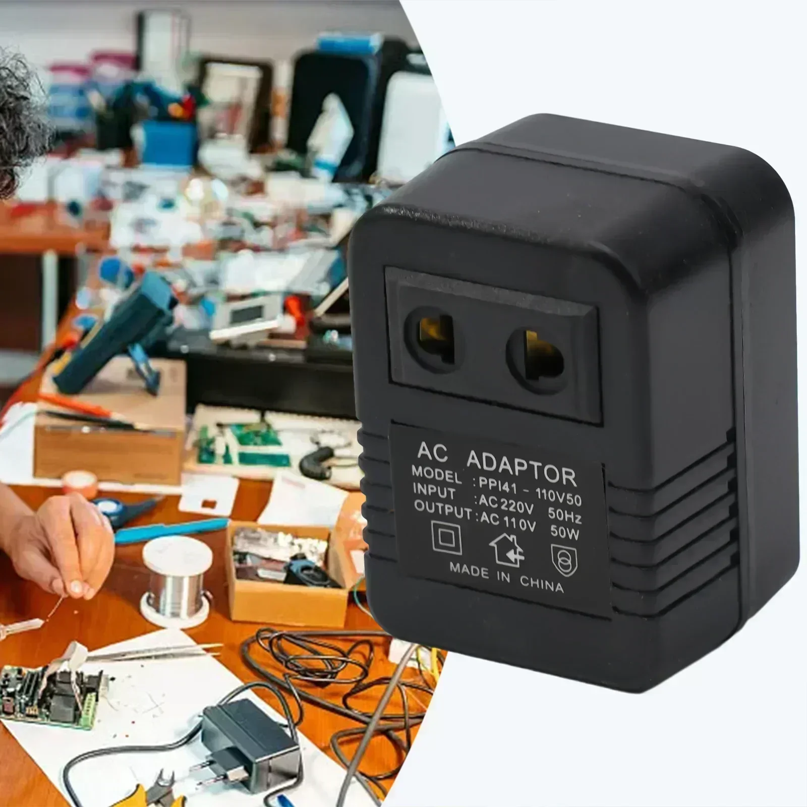 

Понижающий трансформатор, однофазный преобразователь напряжения с автоматической связью, дорожный адаптер, преобразователь напряжения переменного тока 220 В до 110 В, ЕС для 50/100 Вт