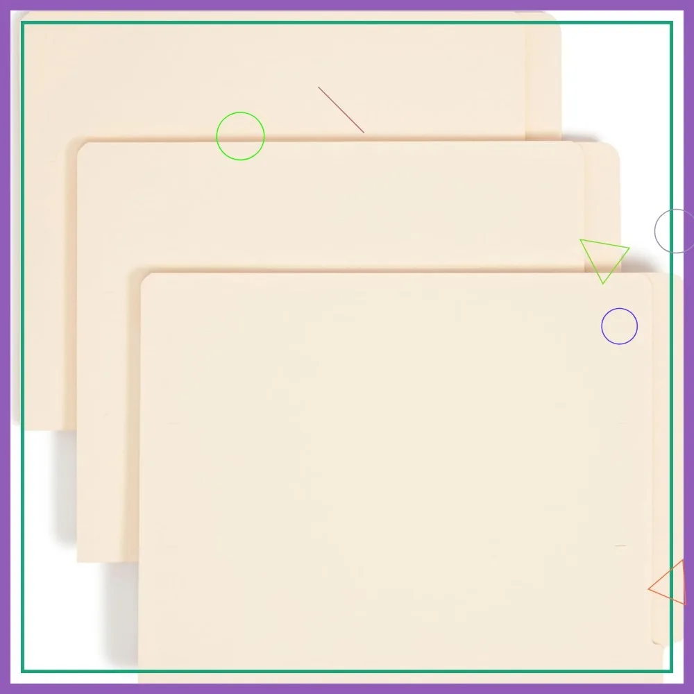 

Папки Manila на 50 штук с усиленными вкладками с прямым вырезом, размер Letter для организации офиса