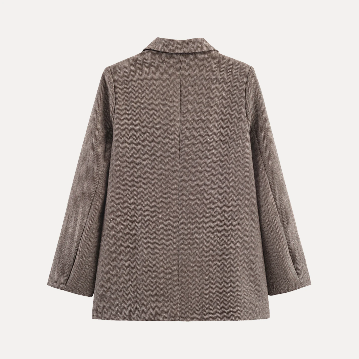  E e Versátil em Lã com Cintura Ajustável para Mulheres, Estilo Novo da Temporada de Outono 2025, Manga Longa pa...