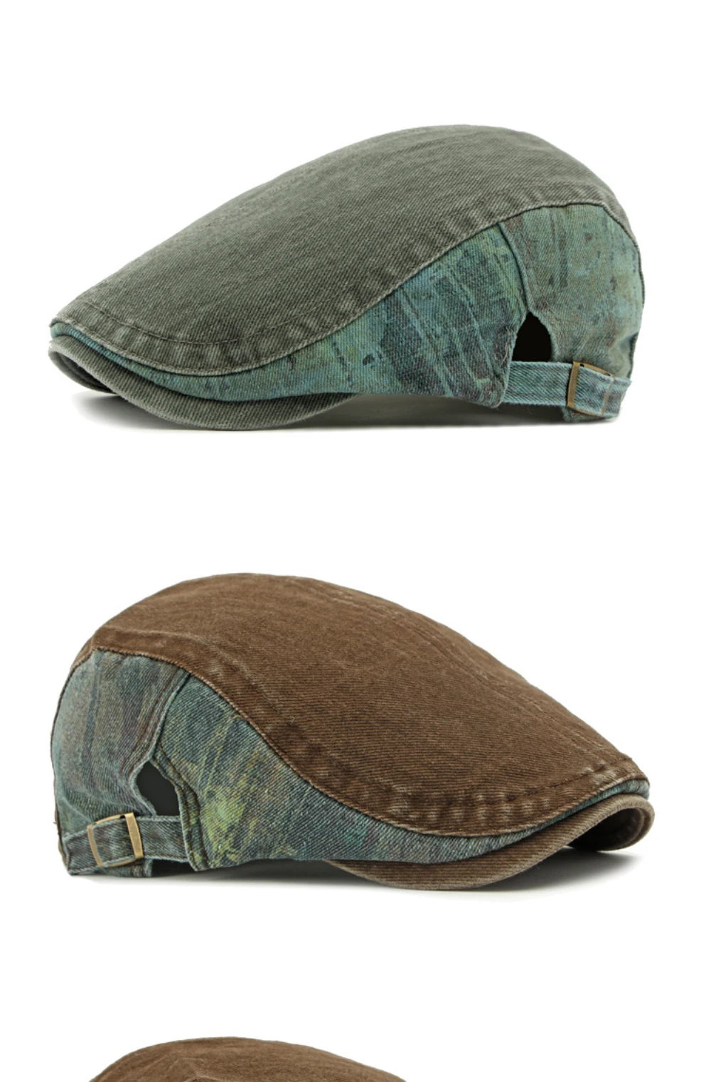 HT4788 Herren- und Damen-Baskenmützen für Frühling, Sommer und Herbst, Baumwollmütze im Retro-Patchwork-Stil, Künstler- und Malermütze, Unisex Ivy Flat Beret Cap – Detail 8