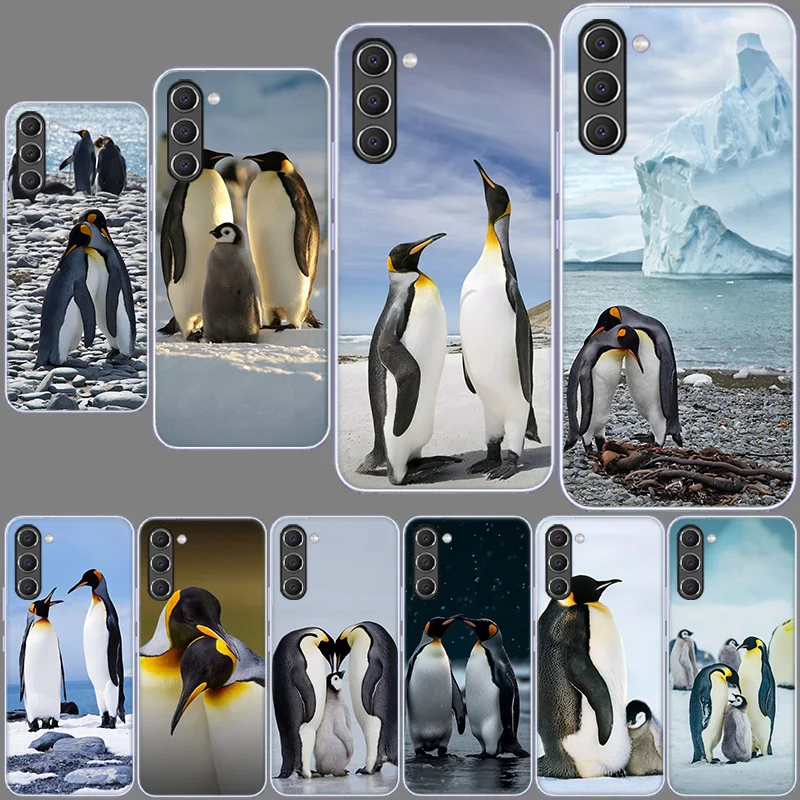 Penguins Love at the North Pole Phone Case for Samsung A54 A14 A24 A34 5G Galaxy A02S A03S A04S A12 A22 A32 A52 A72 A13 A23 A33