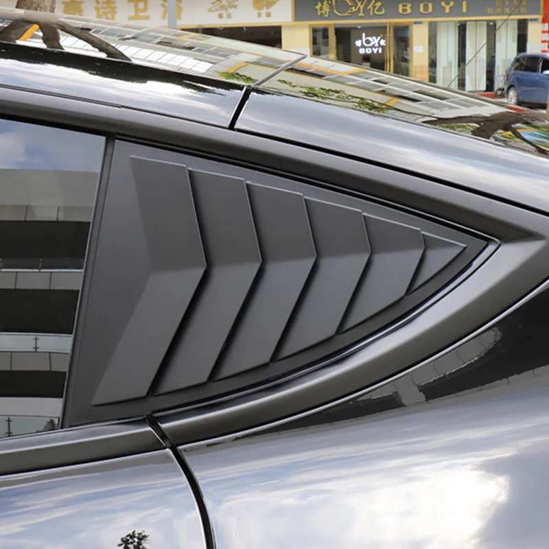 For Tesla Model Y Car Rear Triangle Window Shutters Triangle Sunshade Modified Automobile Decoration Tunning Accessories