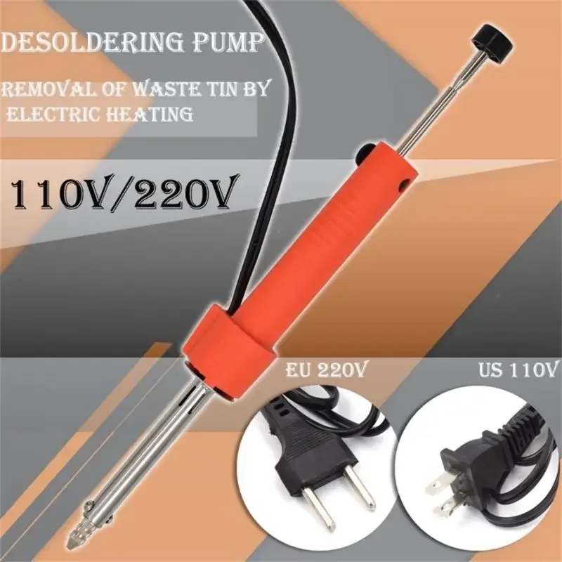 Heavy Duty Electric Solder Sucker Featuring Instantly Heat Function And Metal Tip For Electronics Maintenance Tool