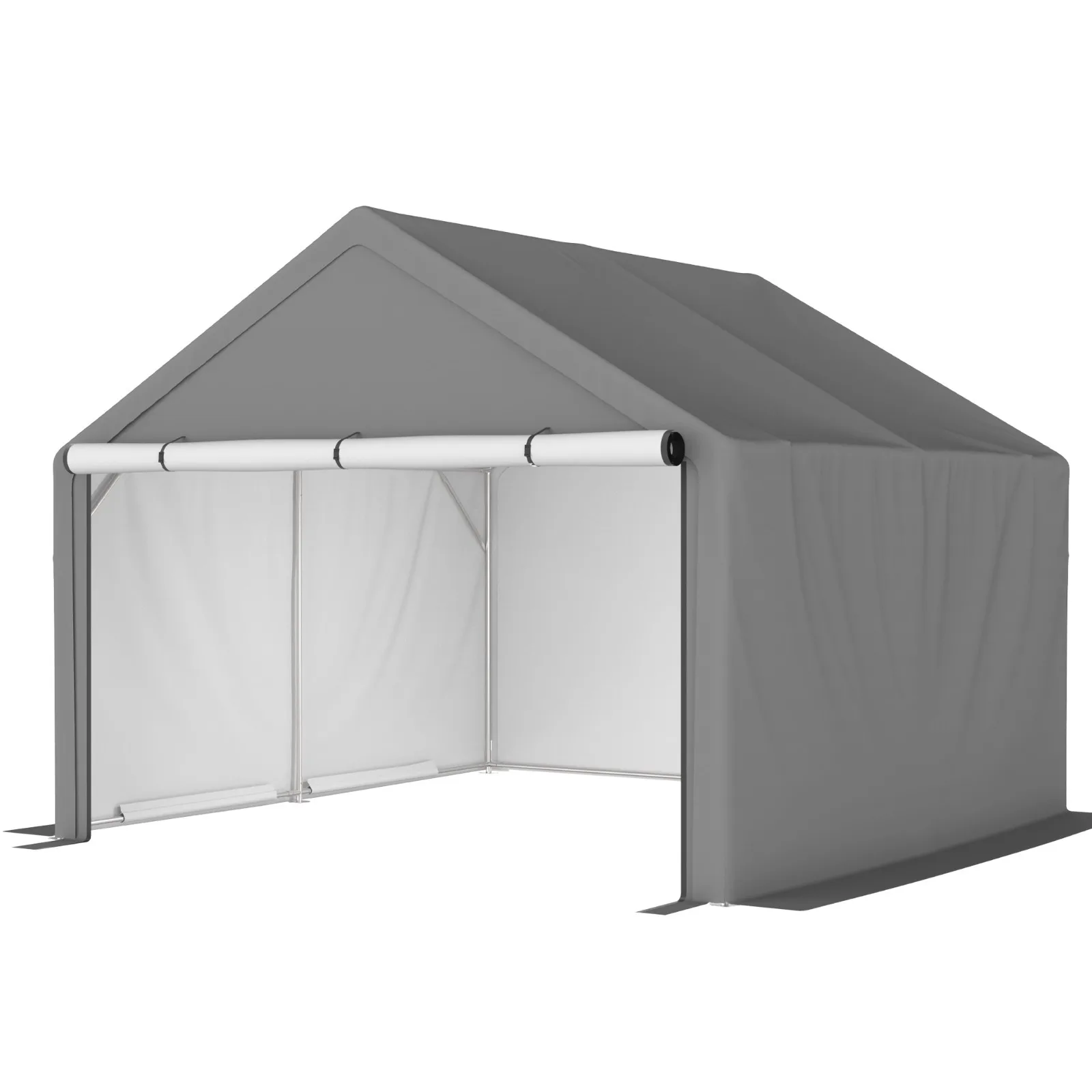 

10'×10' Outdoor Portable Storage Shed Waterproof Tent With Roll-Up Zipper Door