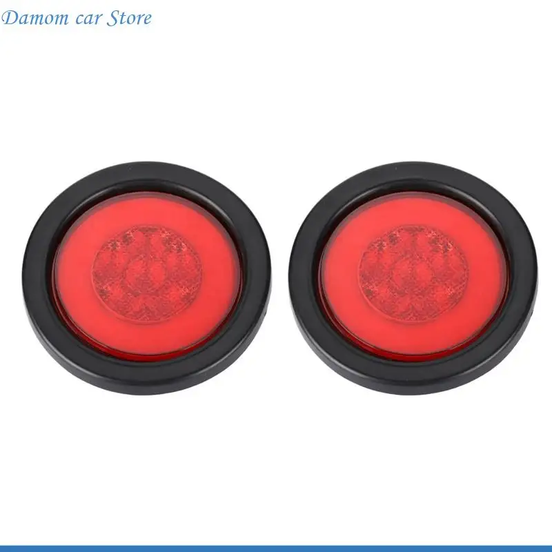 A2UC 1 Pair 4 Inch 30 LED Rubber Rings Brake Light Trailer Lamp High Brightness