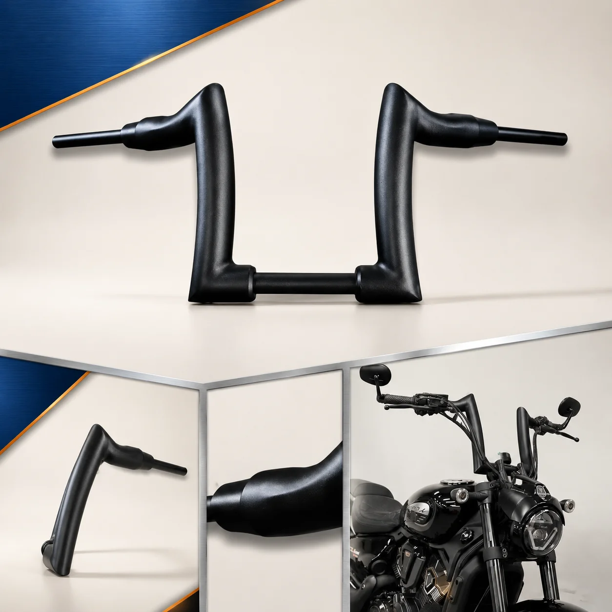 2‑Inch Thickened Goat‑Horn High‑Rise  Handlebar Fit For VOGE CU625 Motorcycle Mod Accessories