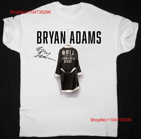 BRYAN ADAMS Roll with the Punches Tour 2025 White All Size T Shirt AL325 vintage Washed Top For Everyday Wear Casual