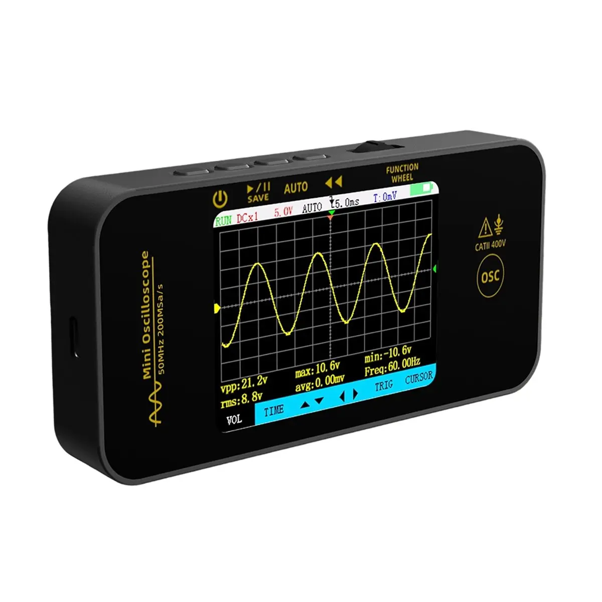 DT38 BSIDE OT5 Handheld AUTO Digital Oscilloscope 50Mhz Sampling Rate 200MSa/S Analog Bandwidth for Electronic Repair Tools