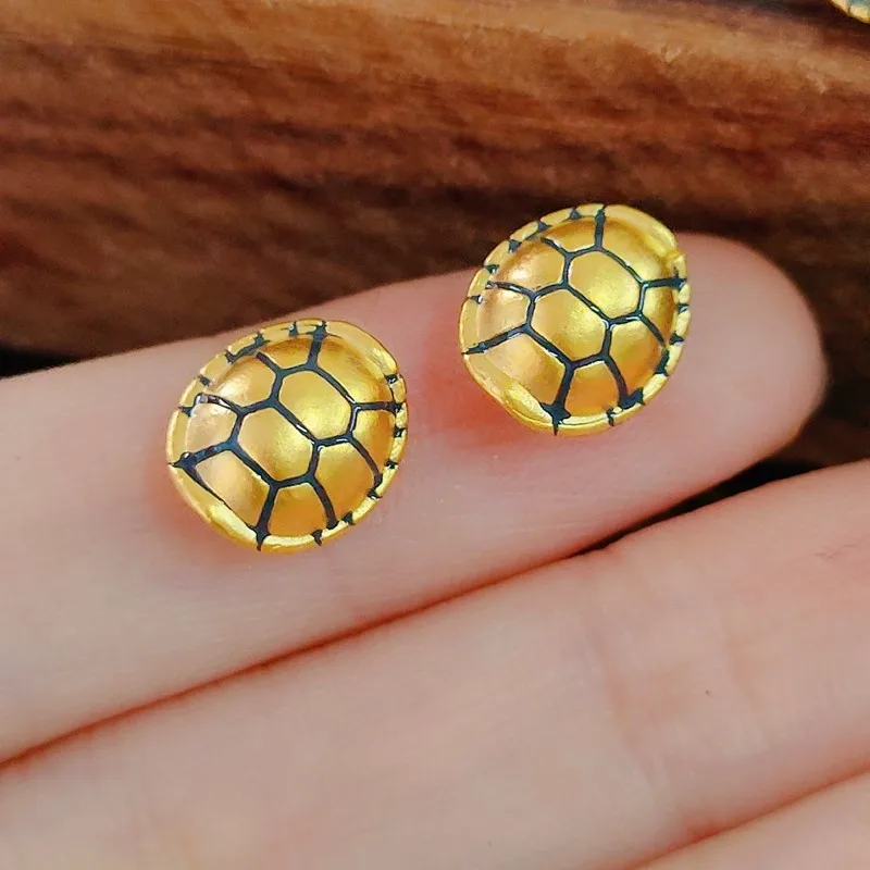 

1pcs Pure 999 24K Yellow Gold 3D Men Women Turtle Shell Bead Pendant Fine Jewelry